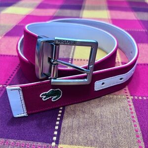 Lacoste Red and White Belt